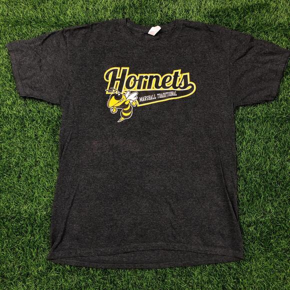 Jerzees Other - Men’s Grey Hornets Marshall Traditional Graphic Tee